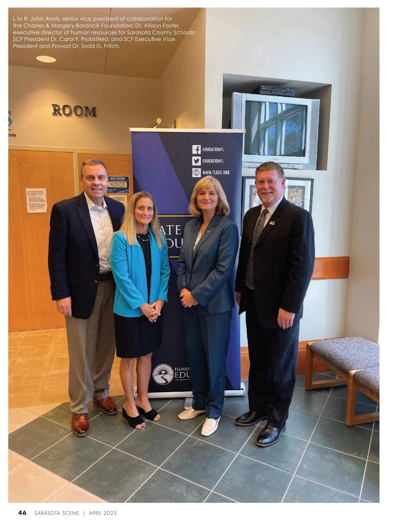 SCFnow's tweet card. Education rules our community in the April issue of Scene.