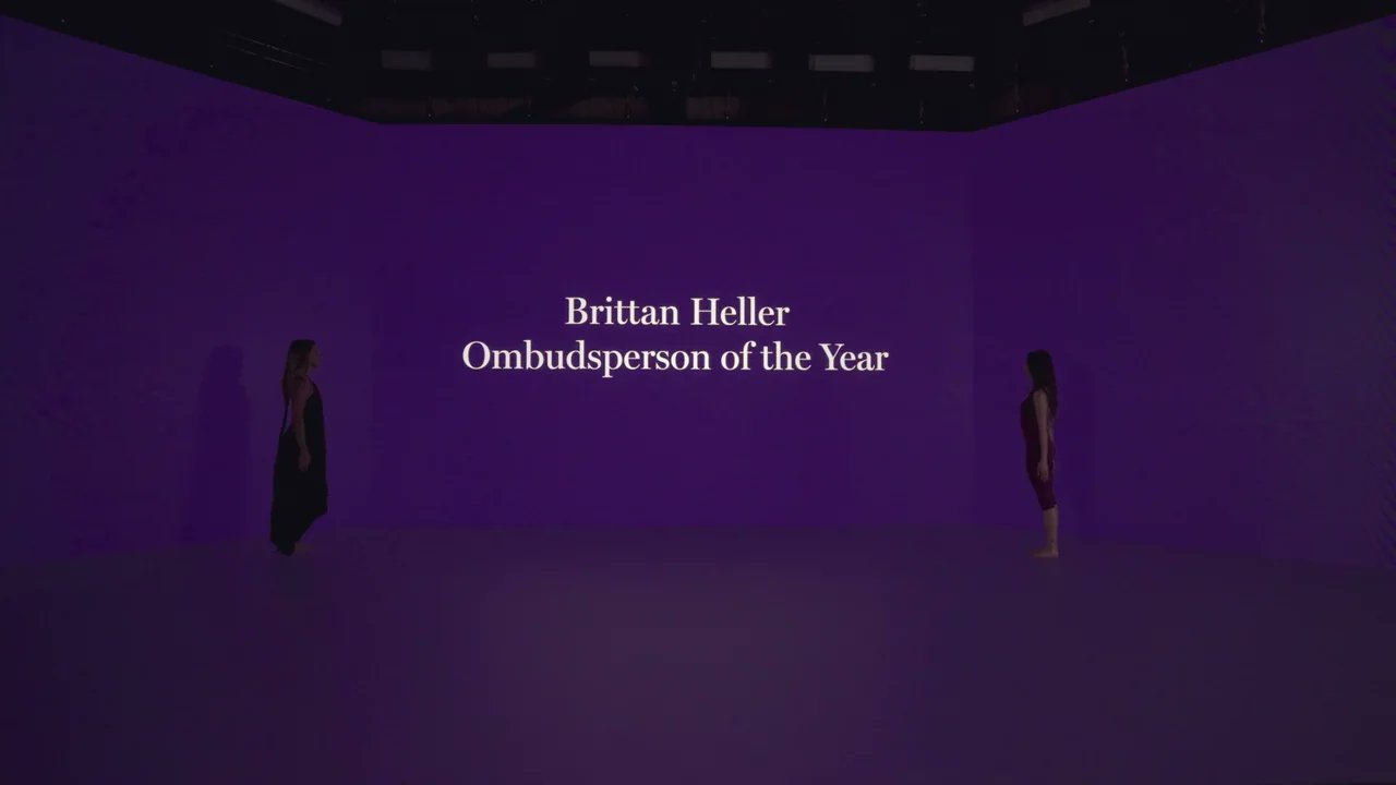 DoubleEyeCo's tweet card. Ombudsperson Tribute WebXR Awards Performance