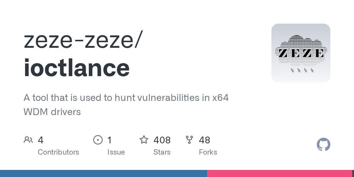 eversinc33's tweet card. A tool that is used to hunt vulnerabilities in x64 WDM drivers - zeze-zeze/ioctlance