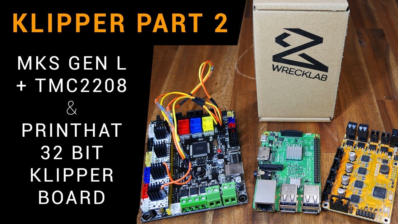 wrecklab's tweet card. Klipper guide part 2: MKS Gen L/TMC2208 + Wrecklabs Printhat