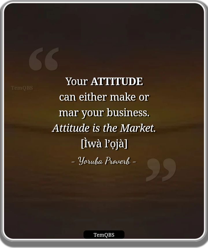 TemTeeBlog's tweet card. maintaining a positive attitude or having a good character (ìwà) can greatly influence the...