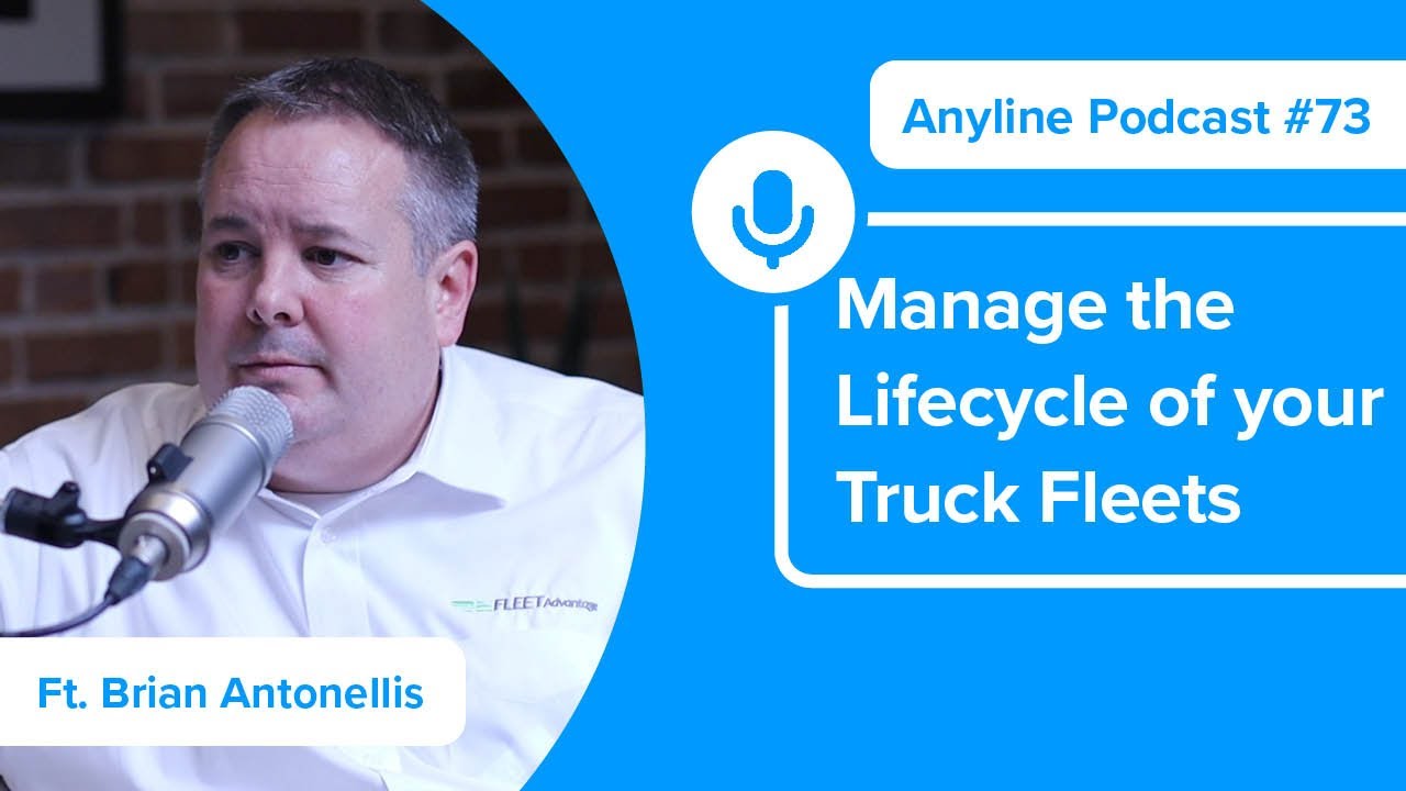 anyline's tweet card. Using Data to Manage the Lifecycle of your Truck Fleets