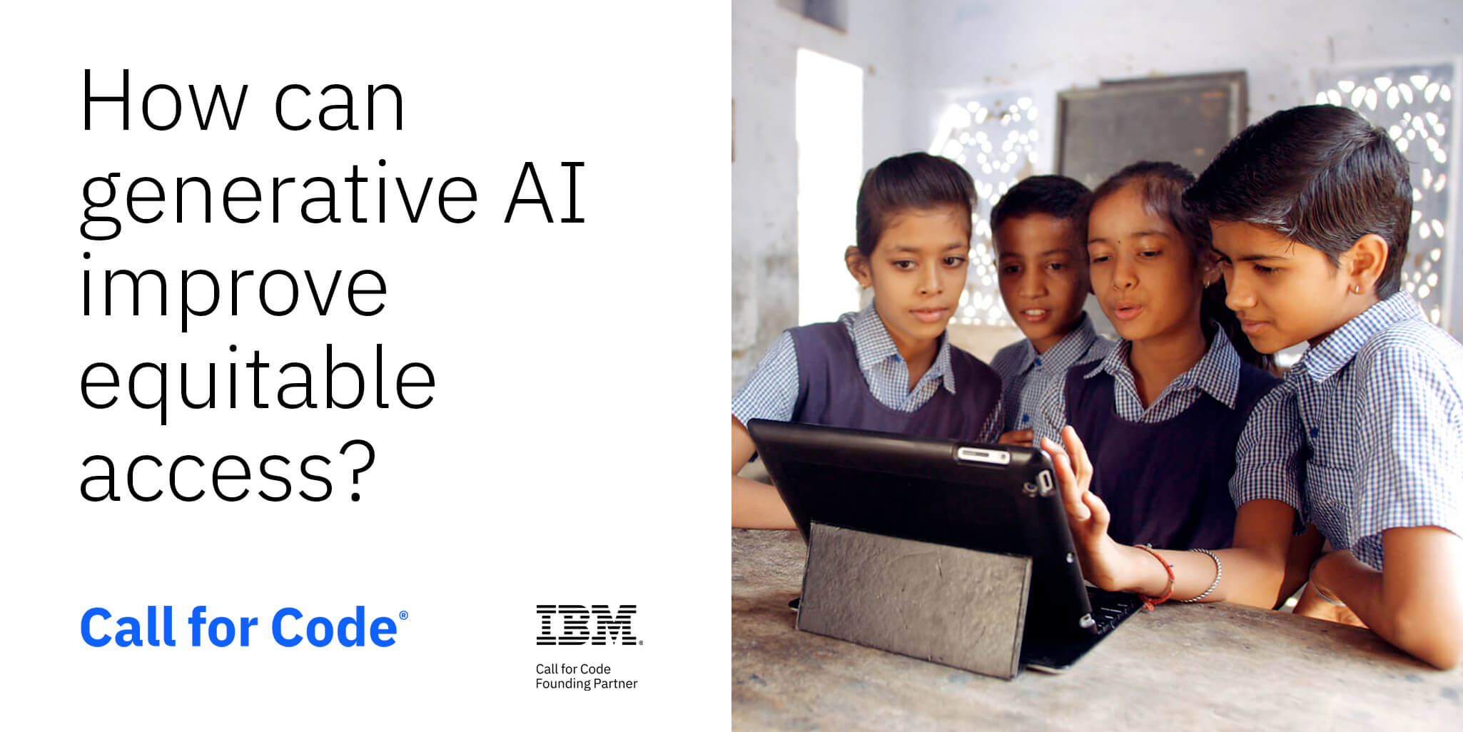 Davoh's tweet card. Join the worldwide community of developers and innovators, and use generative AI to address social and humanitarian issues in the #CallforCode Global Challenge.