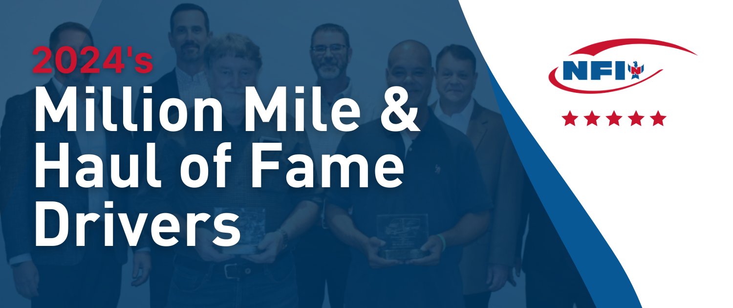DriveMyWay's tweet card. Discover the 2024 inductees to NFI’s Million Mile safety program and Haul of Fame Wall.
