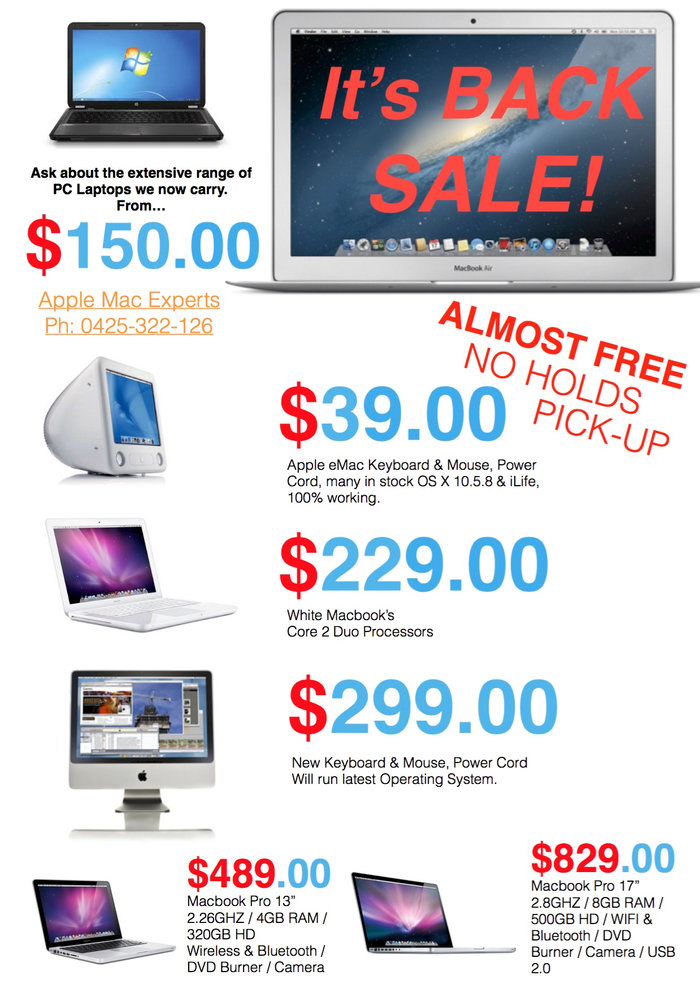 MacExpertsAus's tweet card. Welcome This is our final promo for 2015, get in quick while stocks last. If you require something that isn't listed below feel free to contact us for a Quote. Hope you all have a very Merry Christ...