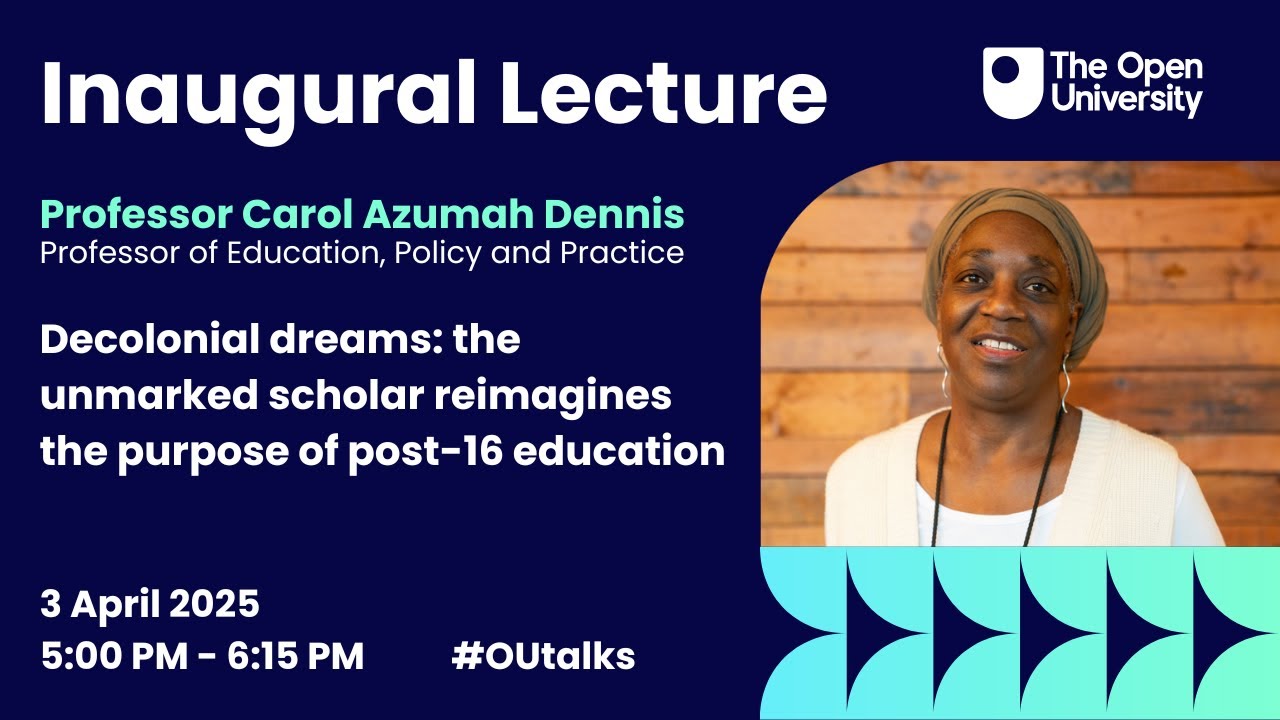 HPMurphy's tweet card. The Open University Inaugural Lecture - Professor Carol Azumah Dennis