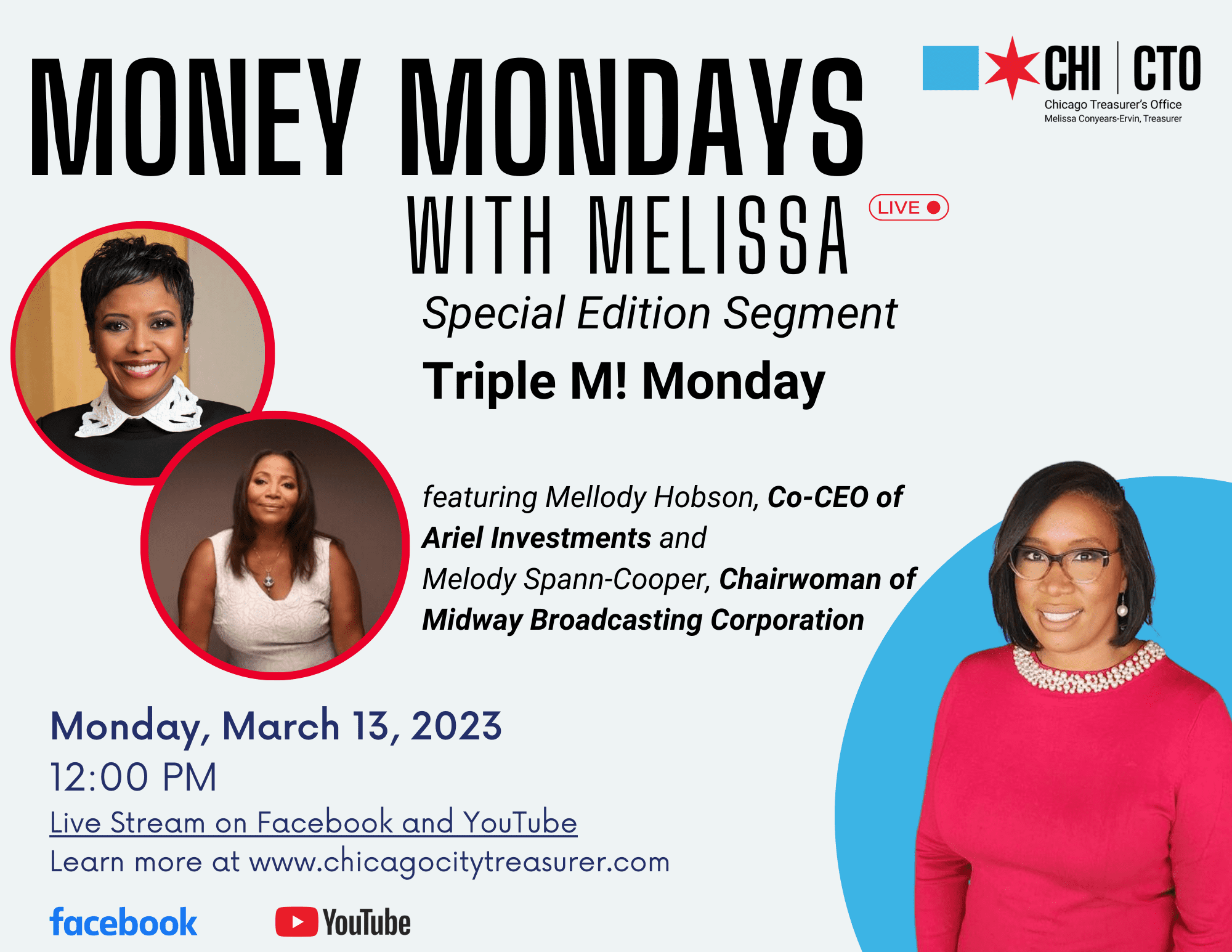 TechAccessTV's tweet card. Triple M! Edition Live on Facebook (https://www.facebook.com/ChiTreasurer/), YouTube and BWTT TV