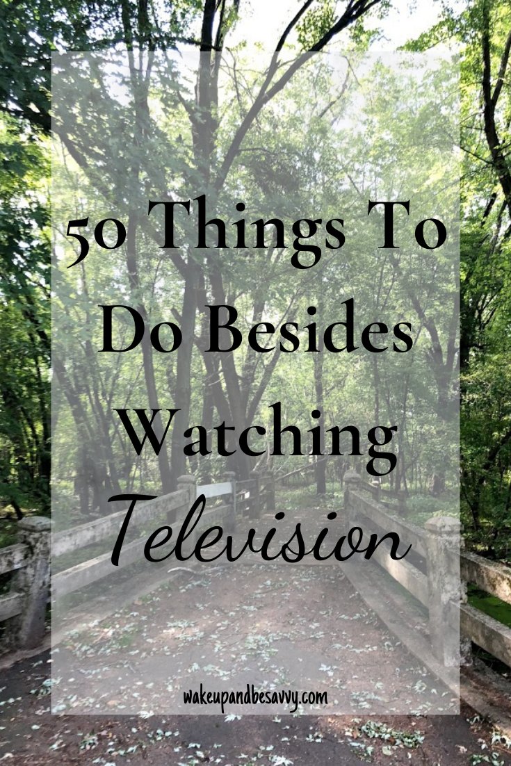 WakeUpSavvy's tweet card. Do you find yourself wasting time too often and being unproductive? Here's a list of 50 things that you can do instead of watch tv.