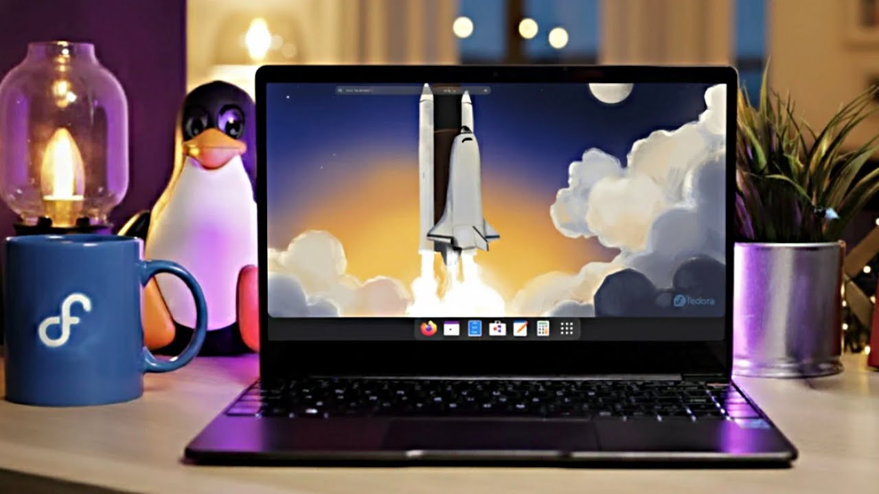 RikerLinux's tweet card. BATEU O WINDOWS? Fedora 43