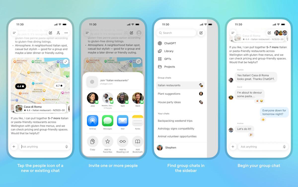 HTCWebSolutions's tweet card. OpenAI has started pilot testing group chats within ChatGPT in Japan, New Zealand, South Korea and Taiwan.