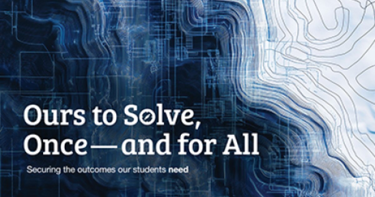 Demian's tweet card. The Education Futures Council (EFC) has released its report, “Ours to Solve,  Once - and For All,” to address the public education crisis in America.  The report outlines a new framework for revita...