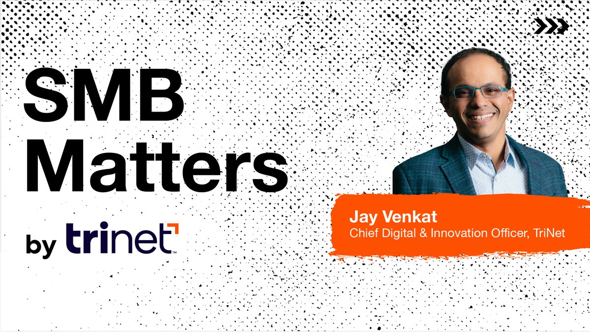 TriNet's tweet card. Jay Venkat, Chief Digital and Innovation Officer for TriNet, breaks down five ways that data and analytics can be a huge enabler for small and medium-size businesses to gain a competitive advantage.