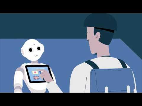 RobotlabA's tweet card. Welcome and Assist with Pepper and NAO robots