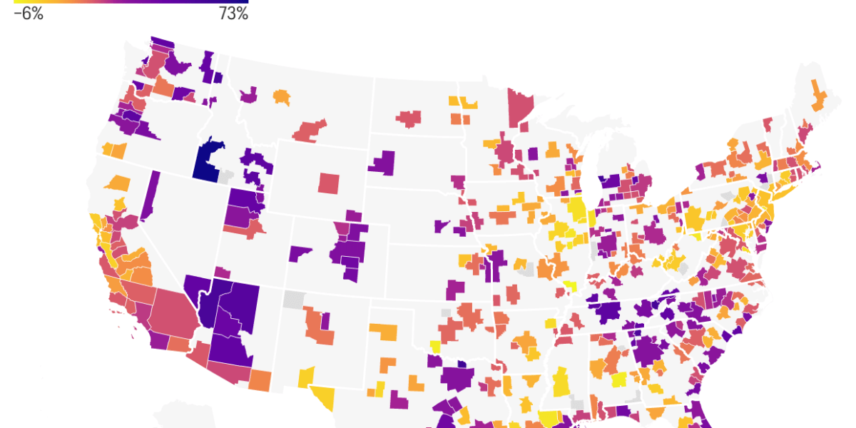 spatialest's tweet card. Housing demand is pulling back—fast: "The housing market has peaked."