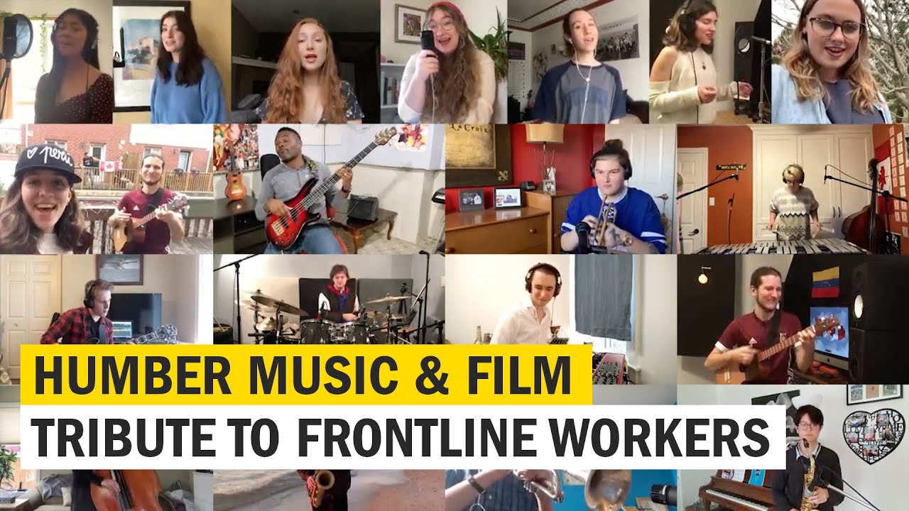 HumberPoly's tweet card. Humber Music & Film Students Tribute to COVID-19 Frontline Workers