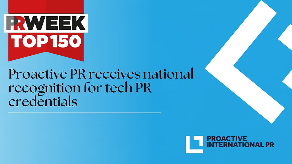 Proactive_PR's tweet card. Proactive International PR has ranked in the Top 50 of PR Week’s annual league tables of UK PR consultancies, placing 43rd out of 69 agencies for its performance in the tech sector. The placement is...
