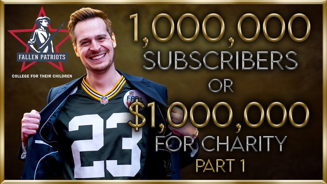 BrandonPerna's tweet card. 1,000,000 Subscribers or $1 Million for Charity Stream (Part 1)