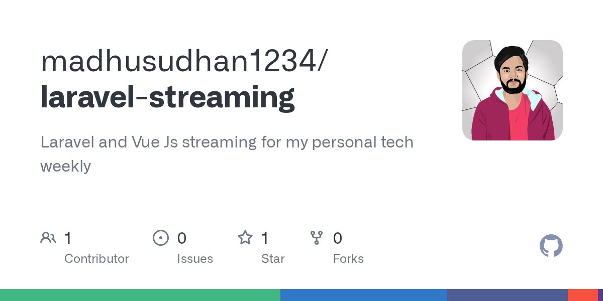 KentarouTakeda's tweet card. Laravel and Vue Js streaming for my personal tech weekly - madhusudhan1234/laravel-streaming