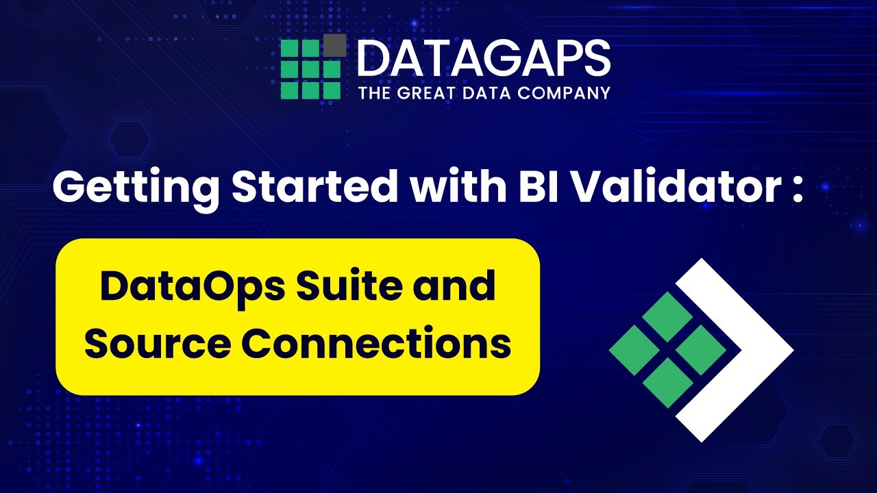 DatagapsTeam's tweet card. Getting Started with BI Validator: DataOps Suite and Source Connect...