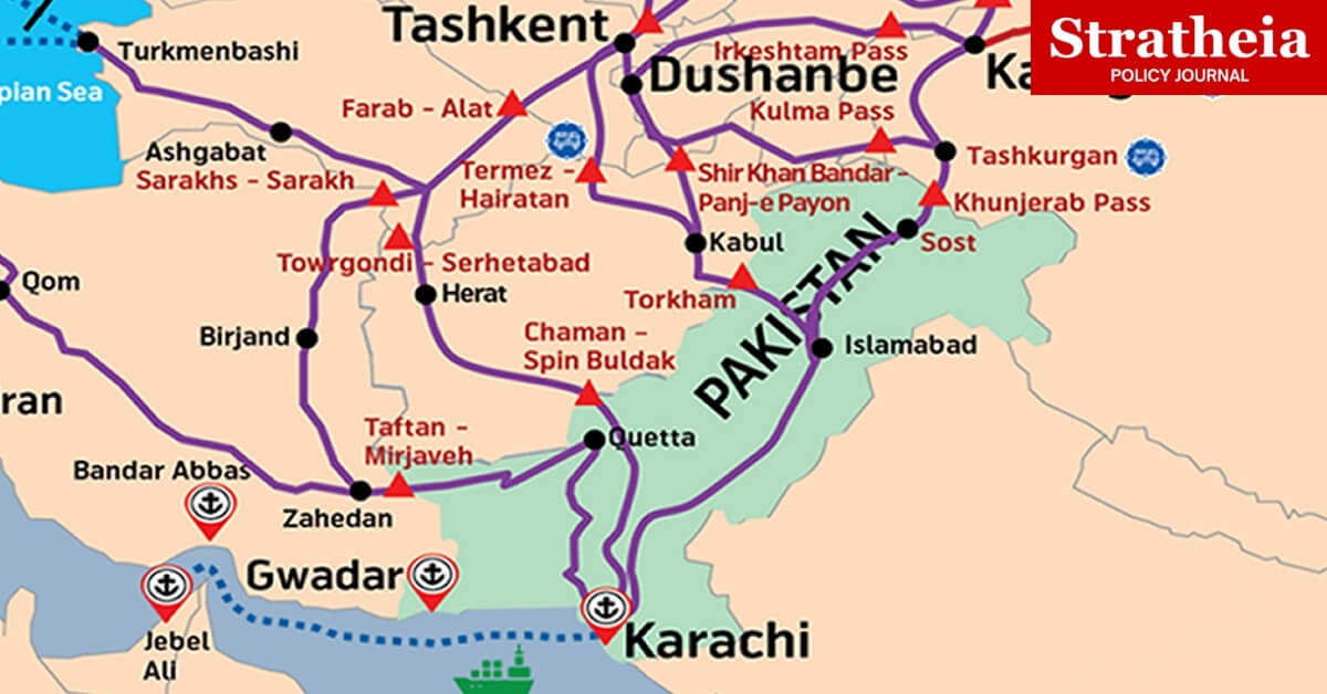 stratheia's tweet card. Pakistan’s path to becoming a regional trade powerhouse lies in CPEC, secure transit routes, efficient logistics, and proactive trade diplomacy.