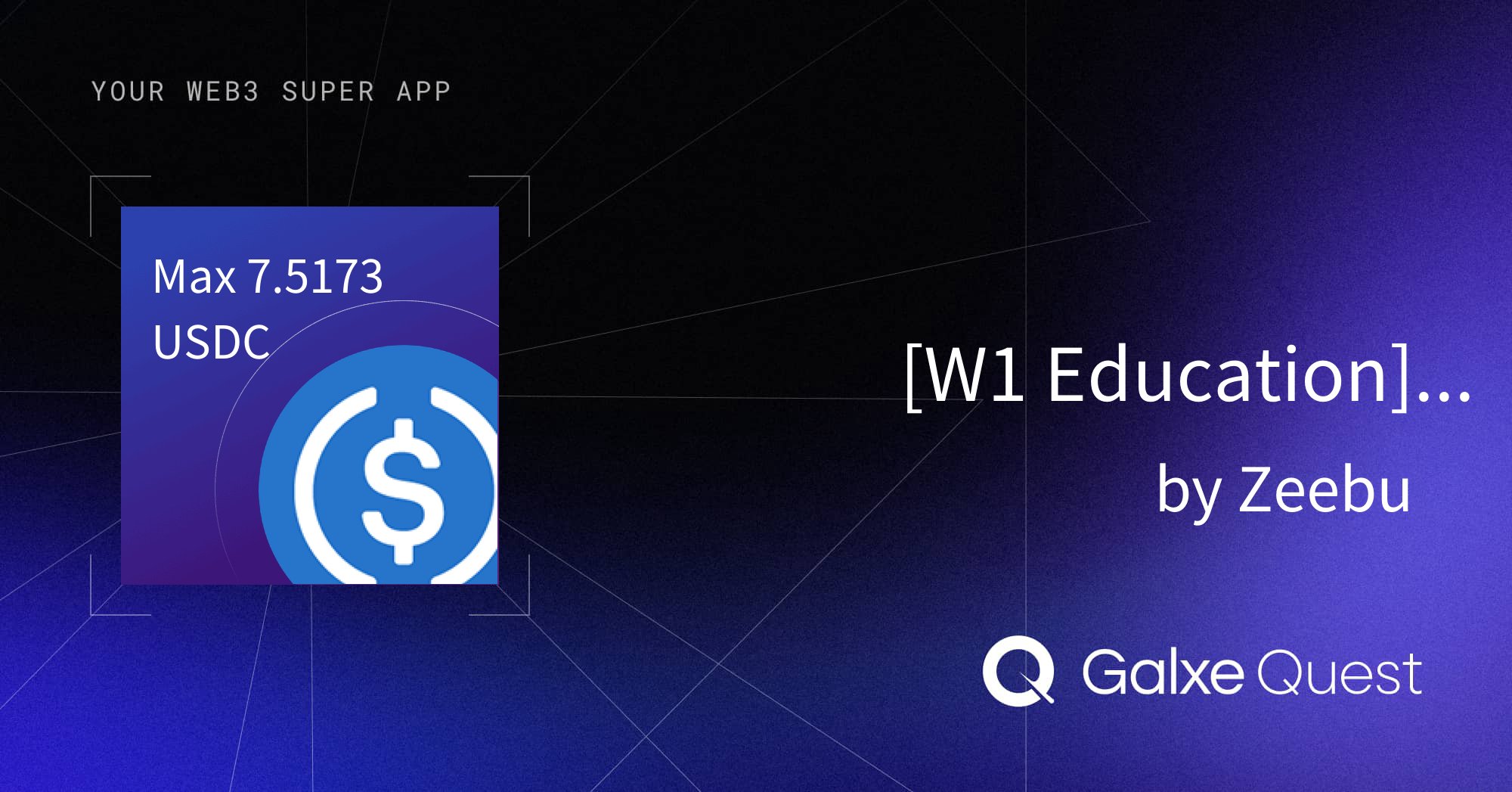 ThreeYen0x's tweet card. Join [W1 Education] Introduction to Zeebu: The Settlement Protocol by Zeebu on Galxe.