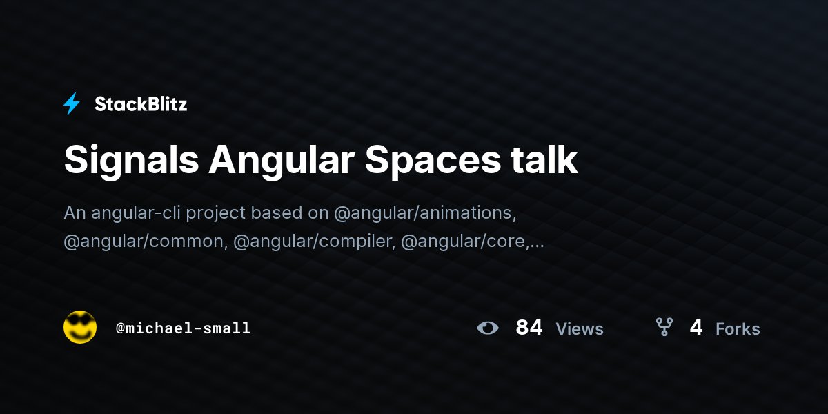 MichaelSmallDev's tweet card. An angular-cli project based on @angular/animations, @angular/common, @angular/compiler, @angular/core, @angular/forms, @angular/platform-browser, @angular/platform-browser-dynamic, @angular/router,...