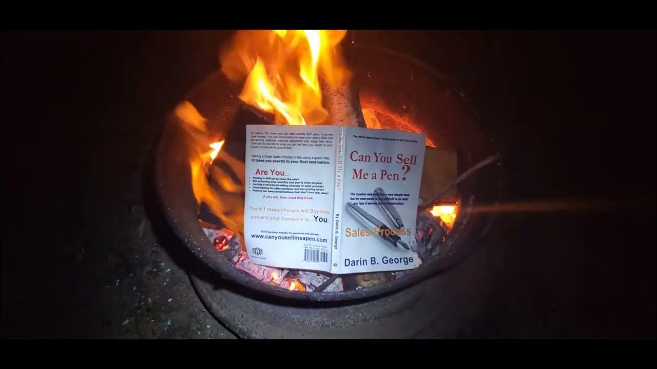 asctraining's tweet card. Burning the Book - Book on Fire - Sell me a Pen?