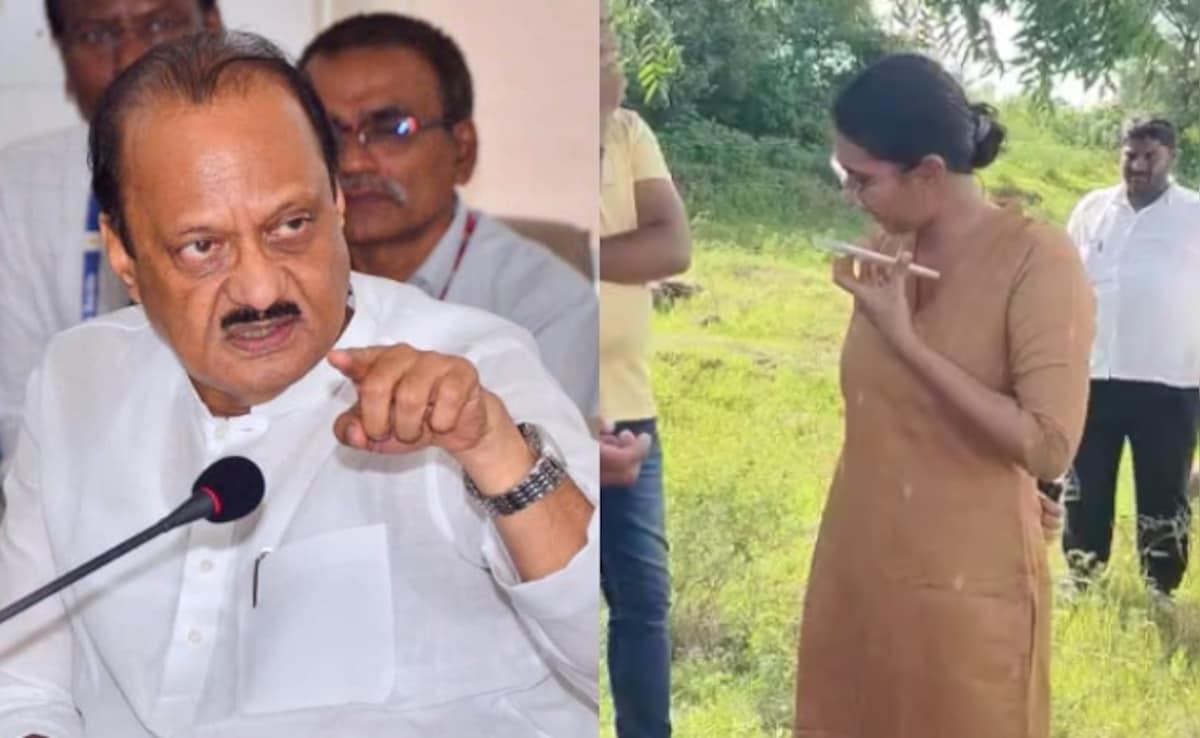 ShivAroor's tweet card. Ajit Pawar was purportedly heard speaking to a woman IPS officer, Anjana Krishna, who was taking action against the illegal excavation of soil in Solapur.