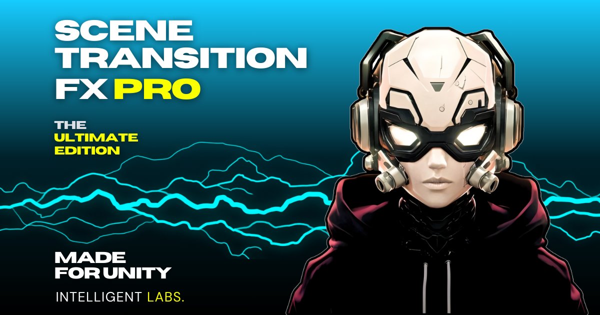 IntelligentLS's tweet card. Get the Scene Transition FX Pro: Ultimate Edition package from Intelligent Labs and speed up your game development process. Find this & other Visual Scripting options on the Unity Asset Store.