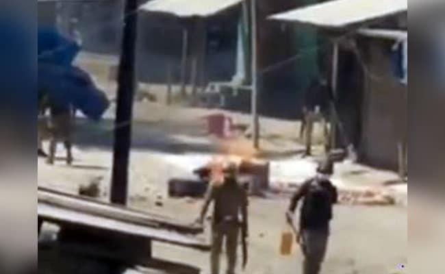 nazir_masoodi's tweet card. Policemen in a village in Jammu and Kashmir were caught on camera damaging shops and houses after one of their senior colleagues was attacked when he tried to stop Friday prayers last week. The J&K...