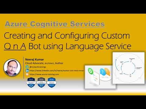 mstechtrainings's tweet card. Create and Configure Custom Q 'n' A Chatbot using Language Service...