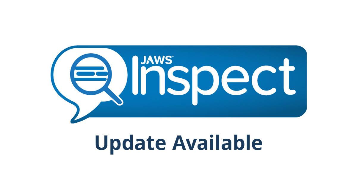 TPGinteractive's tweet card. The September 2025 JAWS Inspect update gives developers and designers accurate, frictionless insights into how their content is presented.