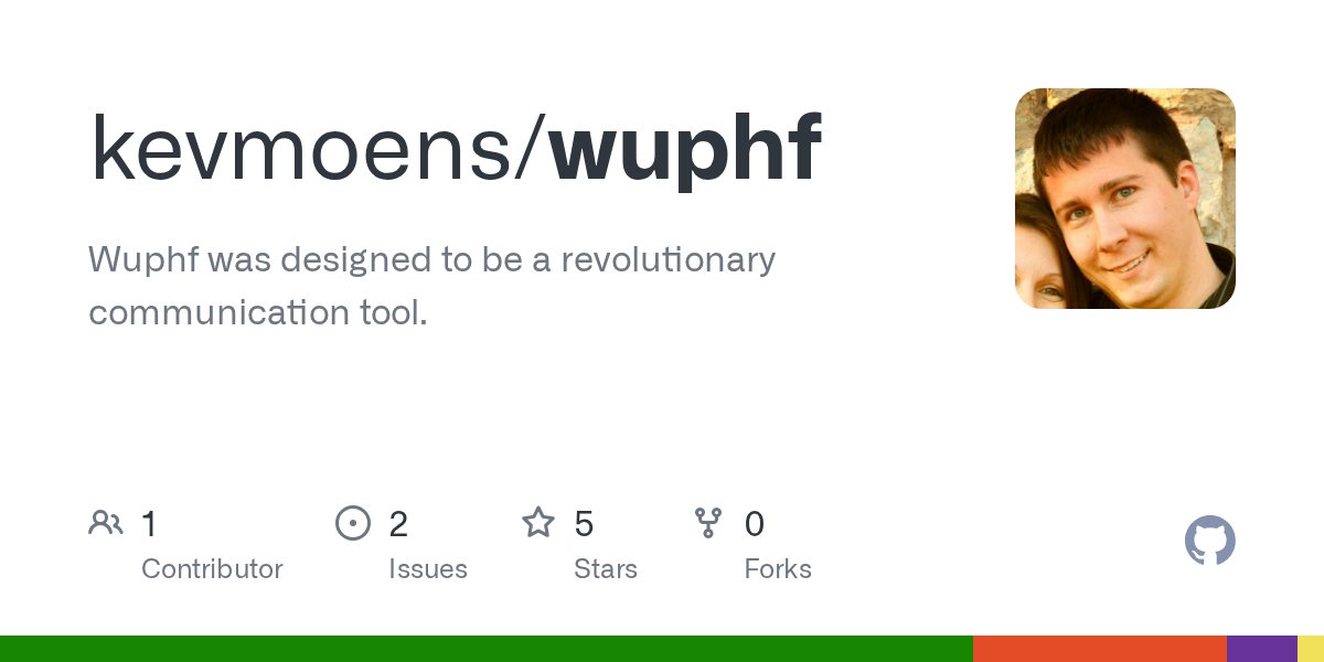 kevmoens's tweet card. Wuphf was designed to be a revolutionary communication tool. - kevmoens/wuphf