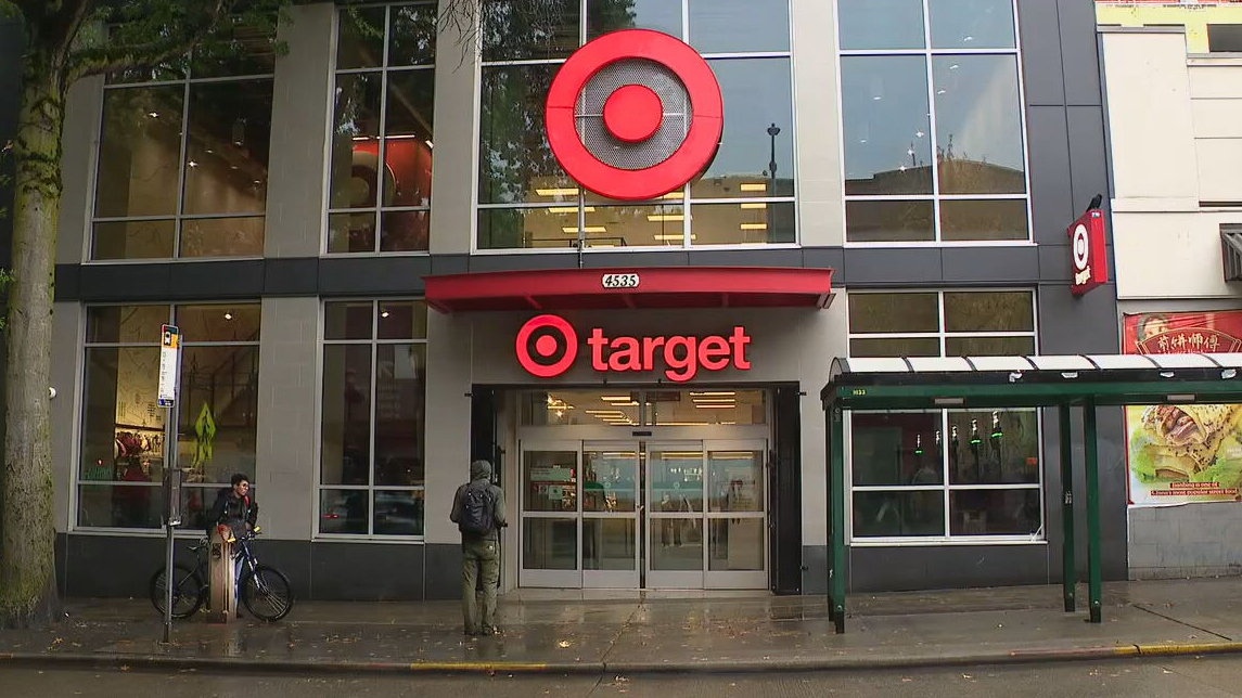 komonews's tweet card. Target will close nine store in four states, including two in Seattle, saying that theft and organized retail crime have threatened the safety of its workers.