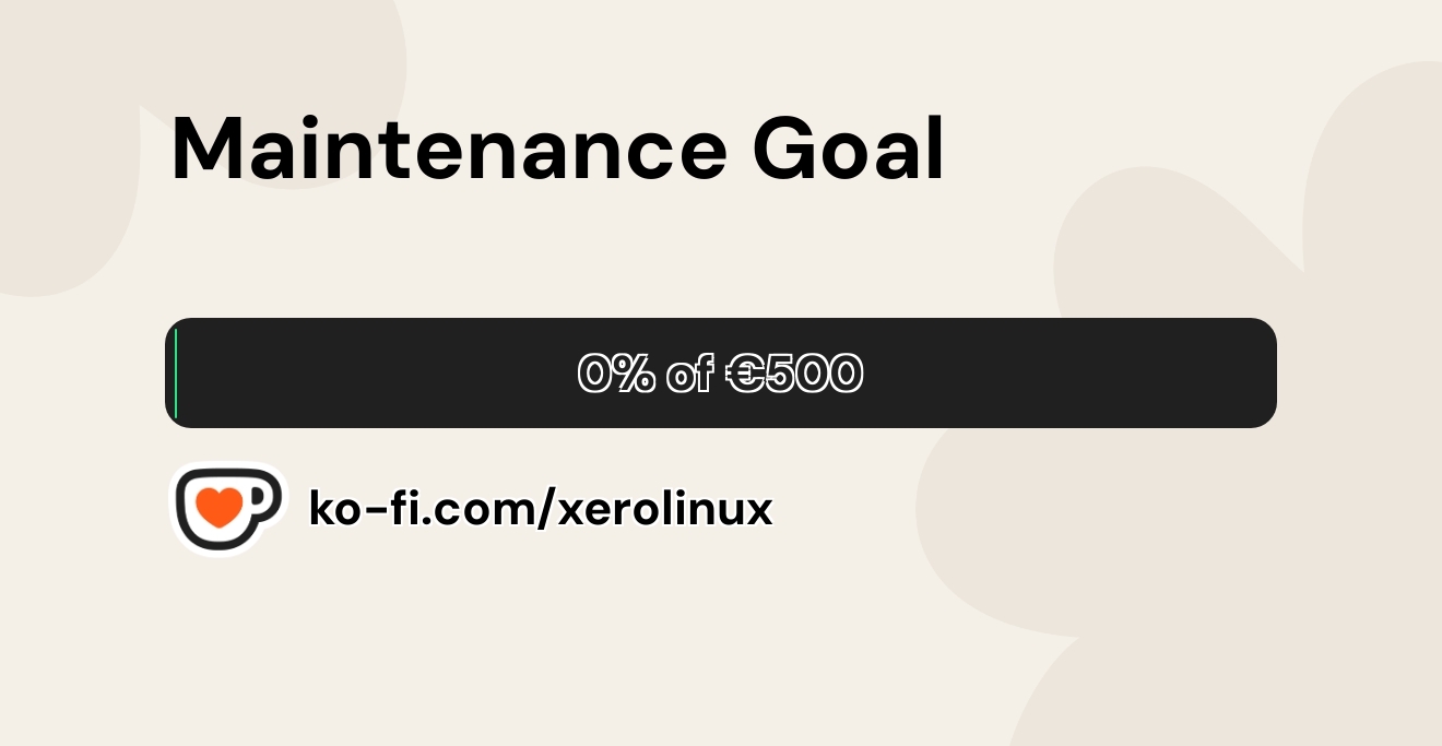 XeroLinuxOP's tweet card. Support XeroLinux on Ko-Fi