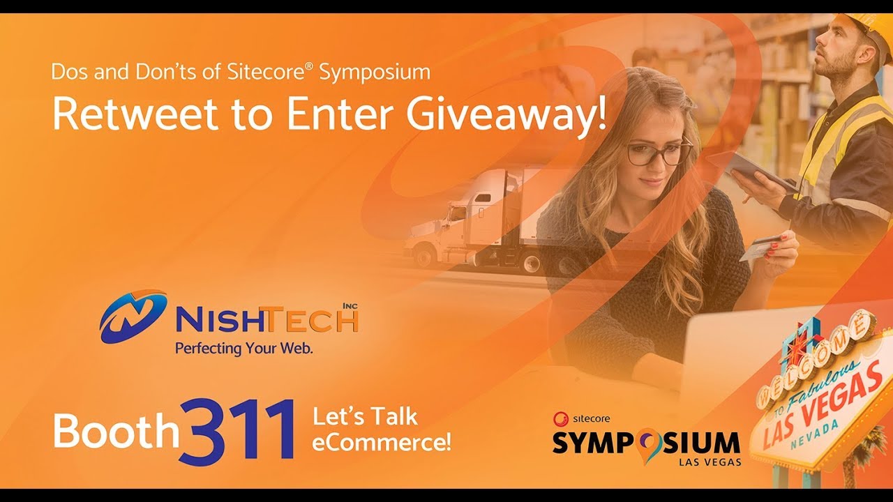 Nishtech's tweet card. Sitecore Symposium 2017 - Nish Tech Twitter Contest