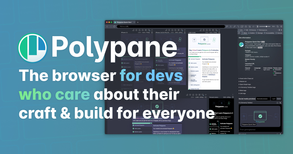 jayprecode's tweet card. Polypane is a powerful desktop browser for web developers, built to streamline responsive design, accessibility, and SEO testing, all in one place.