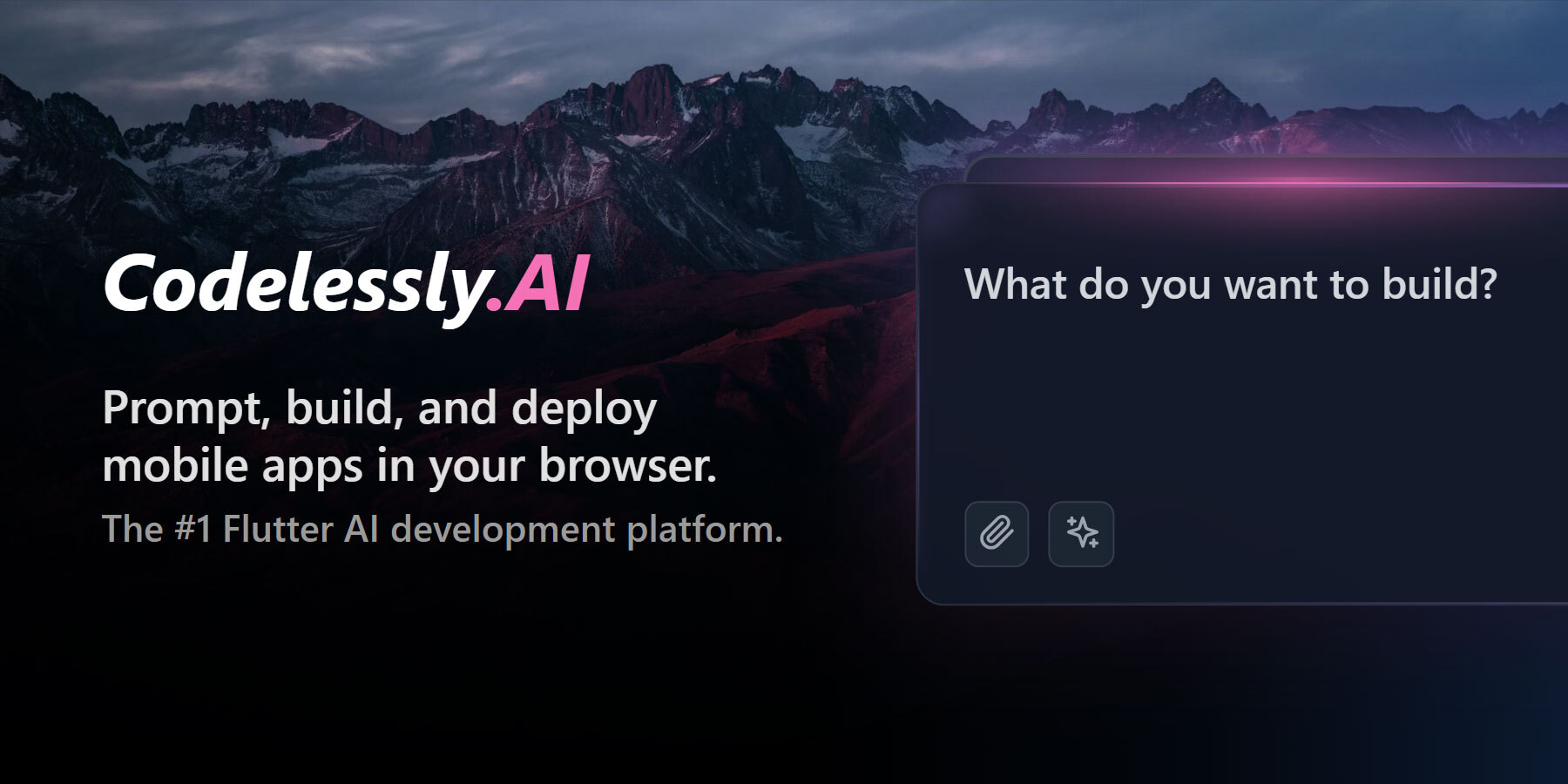 RayLiVerified's tweet card. Build Flutter mobile apps with AI. The #1 Flutter AI platform for building iOS, Android, and web apps instantly - directly in your browser. No coding required.