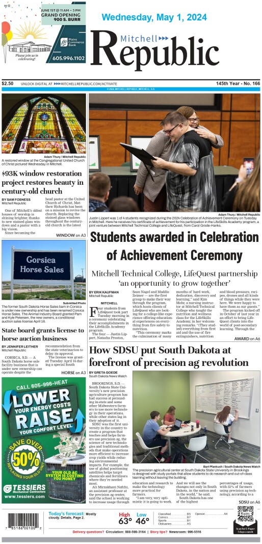 dailyrepublic's tweet card. Hear about how far along the Mitchell High School building project is and find out when Best of Mitchell will be published.