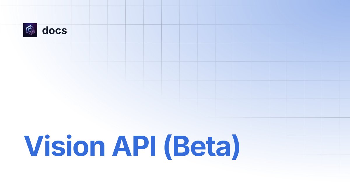 Track_Vision_'s tweet card. Vision API (Beta) | docs