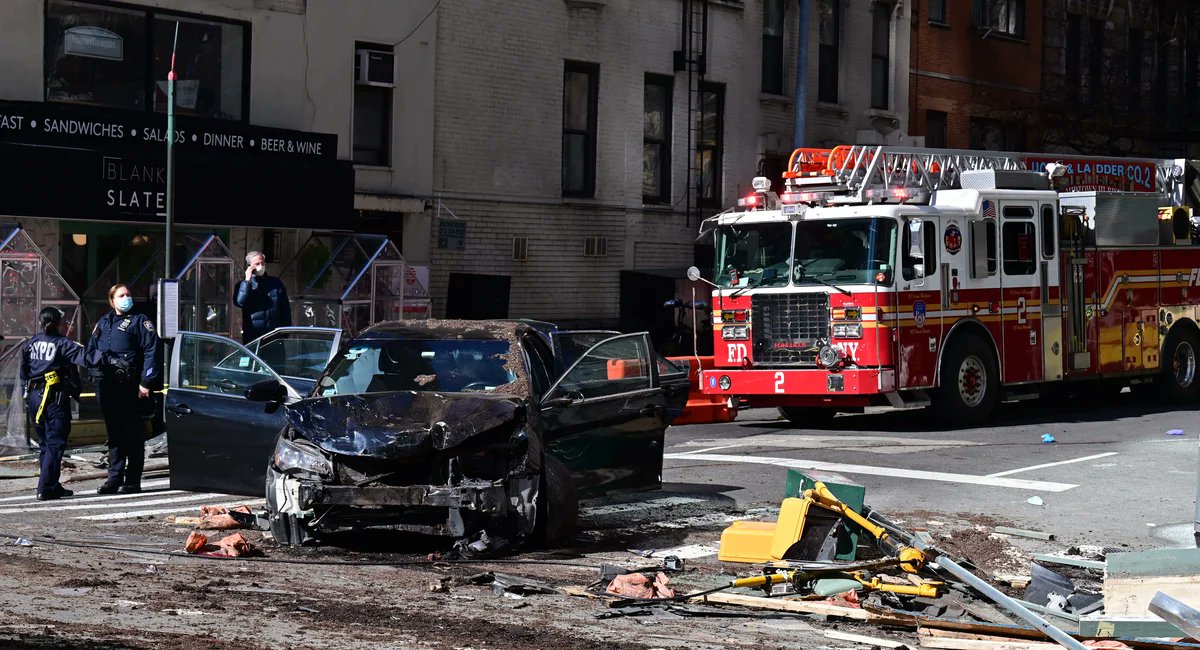 ClaytonGuse's tweet card. City data shows 127 people were killed by drivers across the five boroughs during the first six months of 2024, about 55% more than the 82 who were fatally shot over the same period.