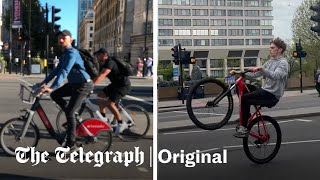 NFBUK's tweet card. Worst incidents near St Thomas’ Hospital, on Westminster Bridge Road, included cyclist screeching to halt inches from two children