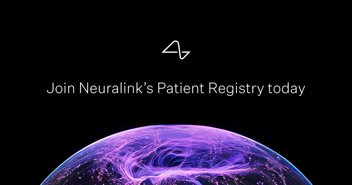 neuralink's tweet card. Connect with us and learn more about Neuralink clinical trials.