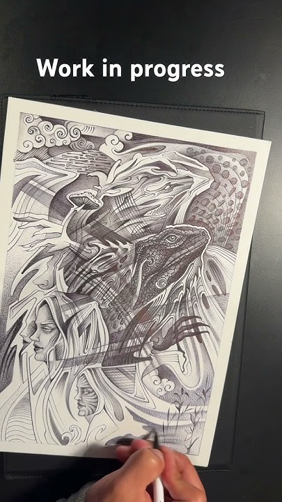 stiwii's tweet card. Ballpoint pen Drawing in progress #chrisparraart #drawingvideo...