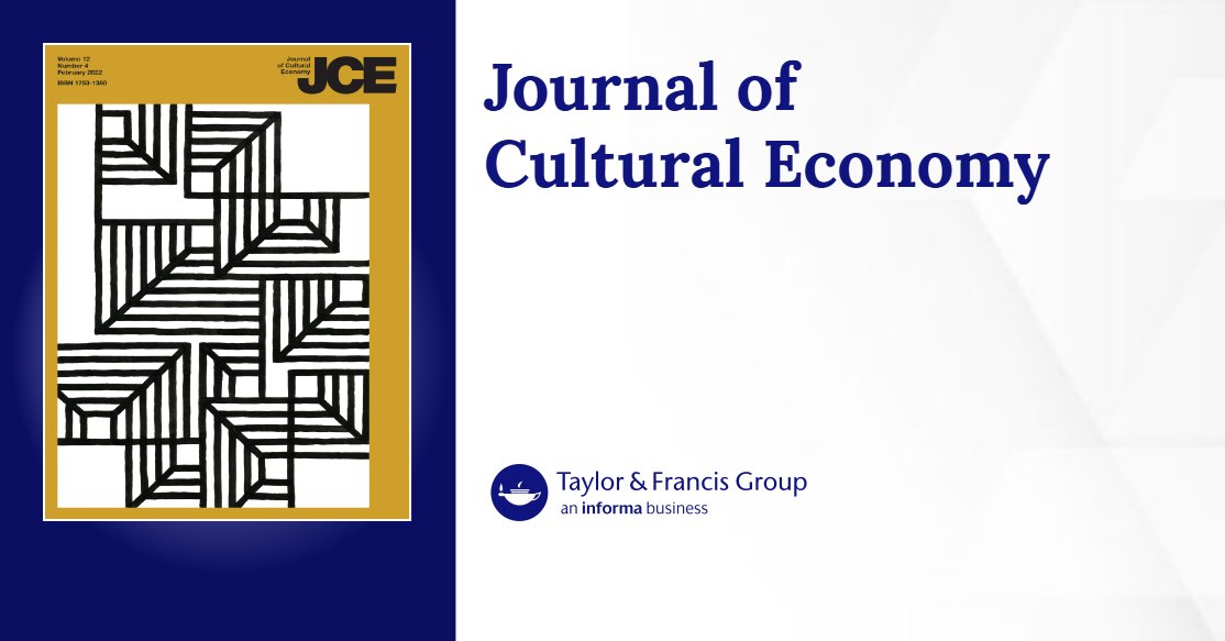 mtfkear's tweet card. Published in Journal of Cultural Economy (Vol. 11, No. 5, 2018)