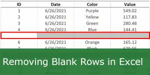 ExcelUnplugged's tweet card. How to remove blank rows in Excel? Let's look at some examples for simple and complicated tables.