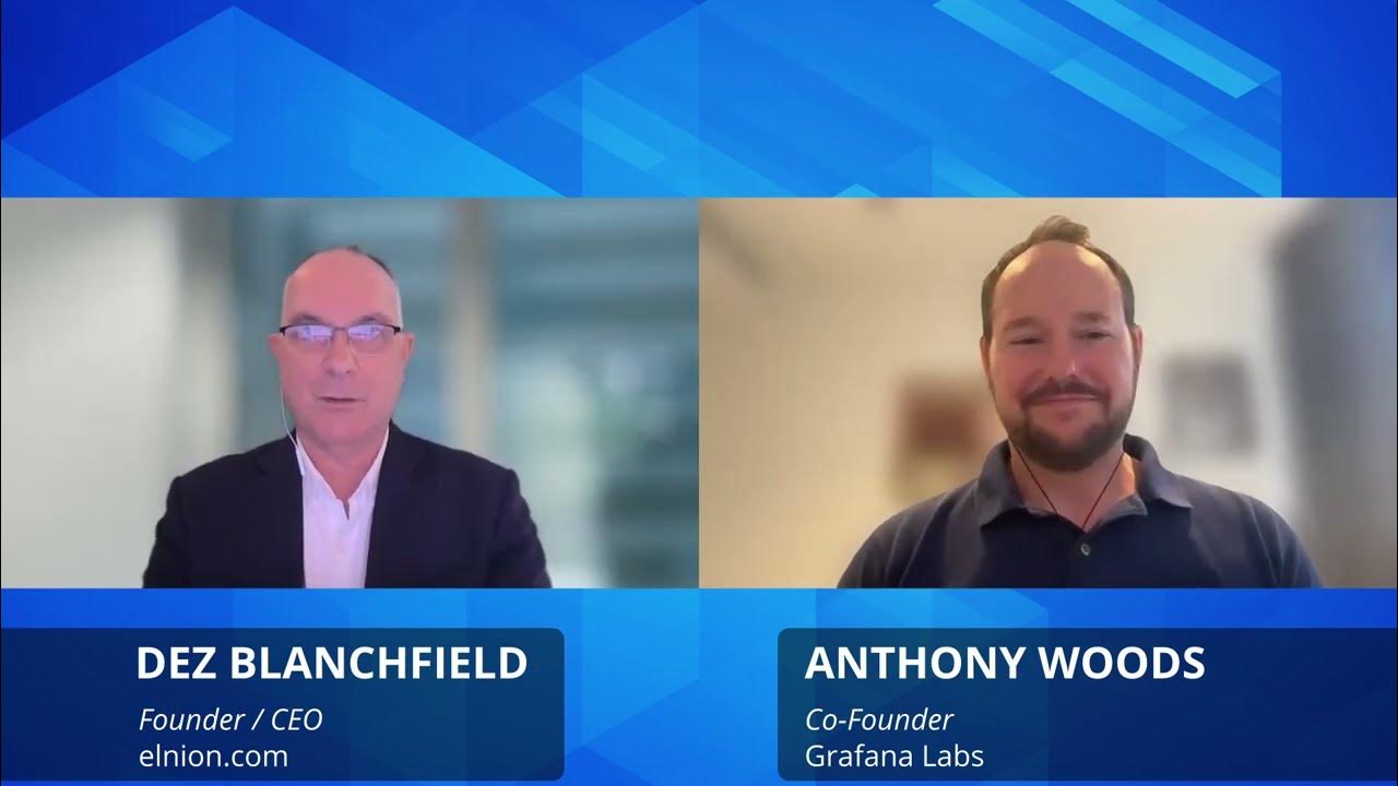 dez_blanchfield's tweet card. Anthony Woods, Co Founder of Grafana Labs, discussing BeerOps and...