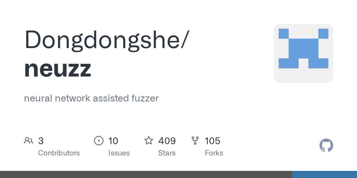 moyix's tweet card. neural network assisted fuzzer. Contribute to Dongdongshe/neuzz development by creating an account on GitHub.