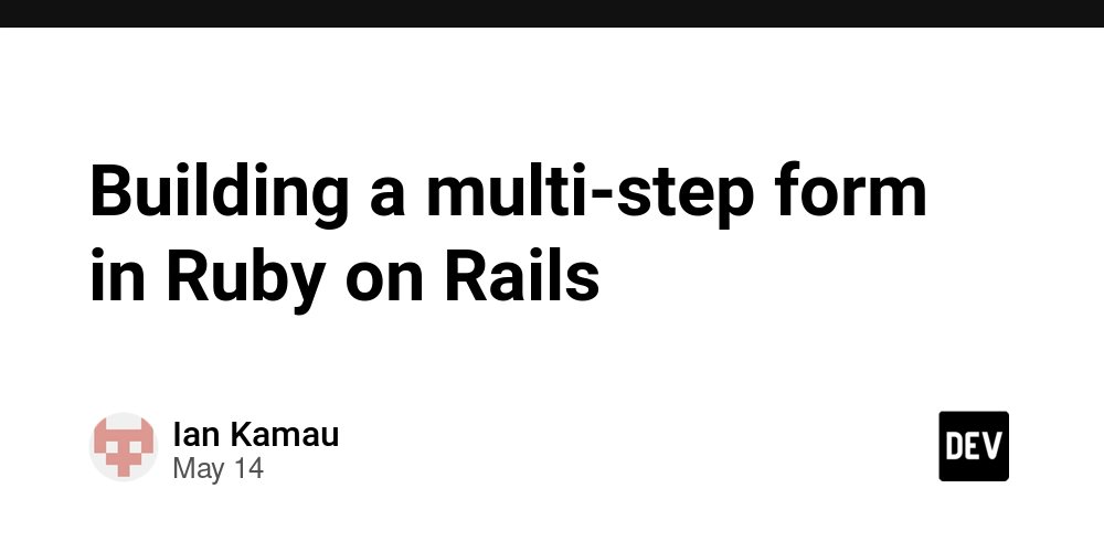the_ruby_dev's tweet card. Many web applications require you to build a multi step form especially for things like user...