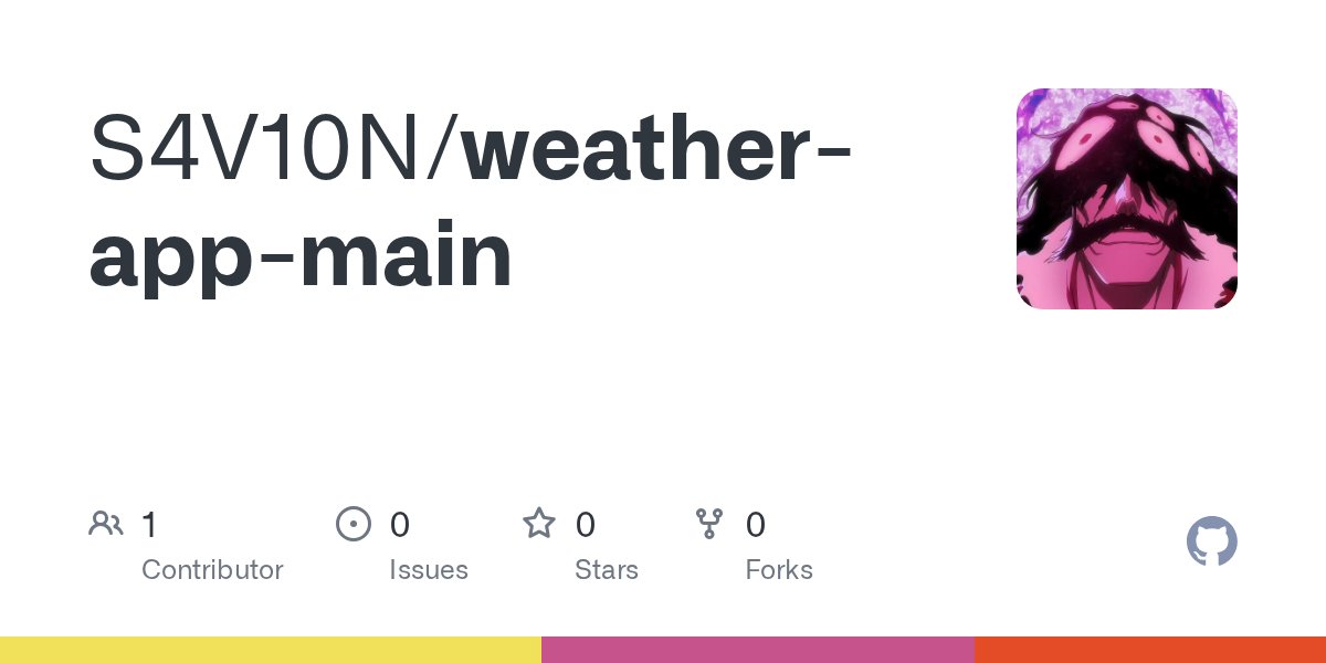 Dev_Savion's tweet card. Contribute to S4V10N/weather-app-main development by creating an account on GitHub.